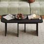 Hanah Home Iris - Juego de mesas de café Negro